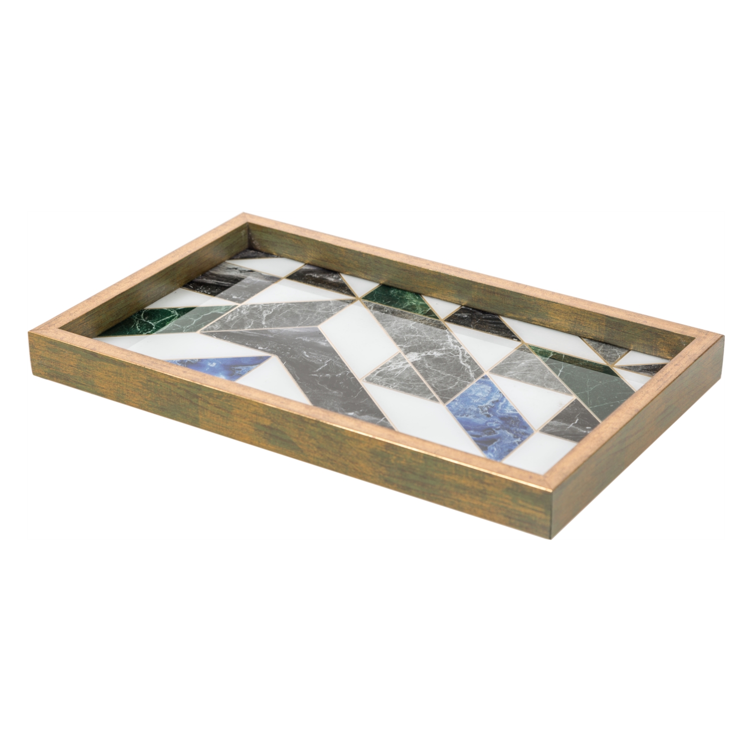 BERYL DEKORATİF TEPSİ 25X40CM MAVİ