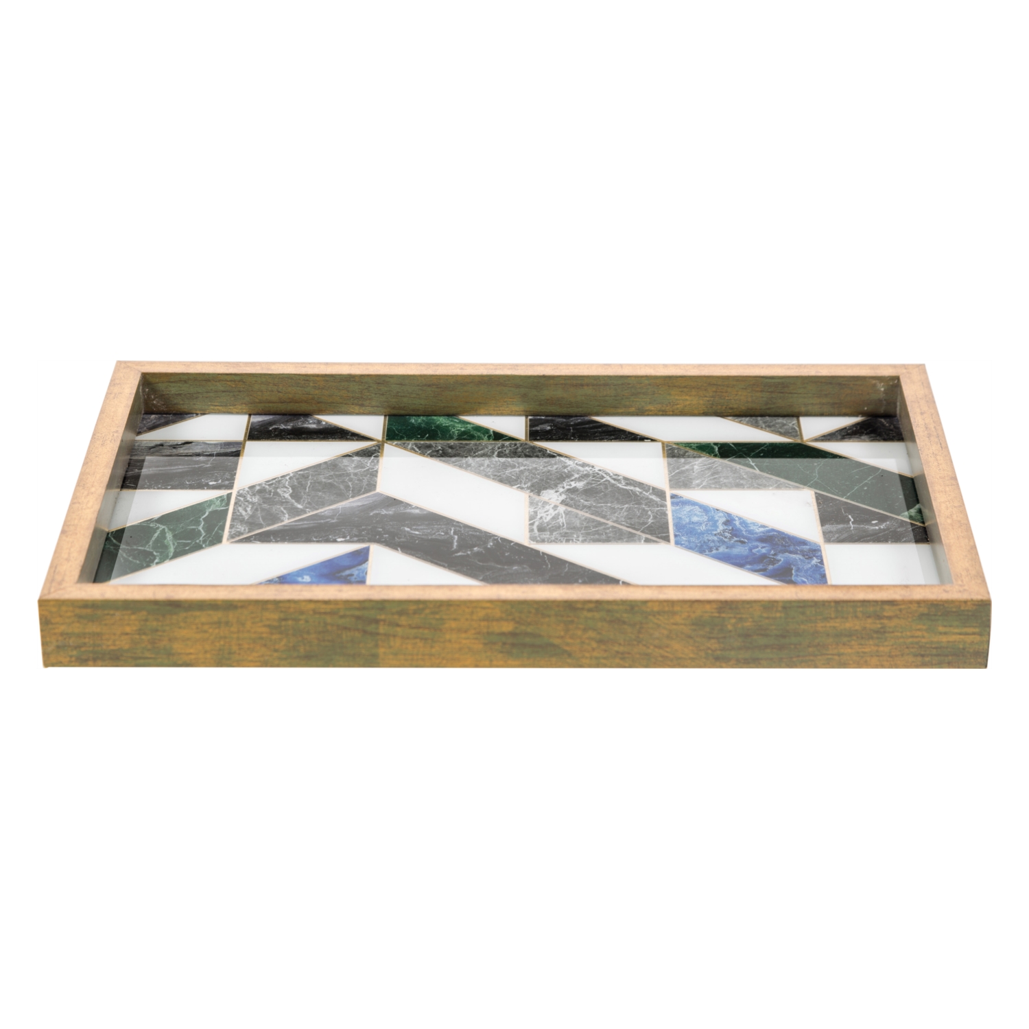 BERYL DEKORATİF TEPSİ 25X40CM MAVİ