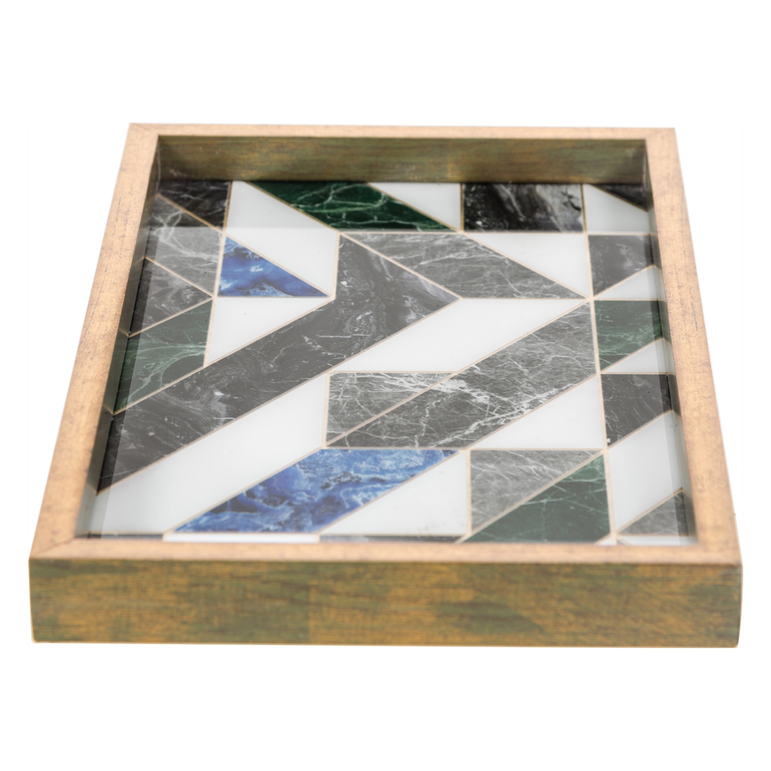 BERYL DEKORATİF TEPSİ 25X40CM MAVİ