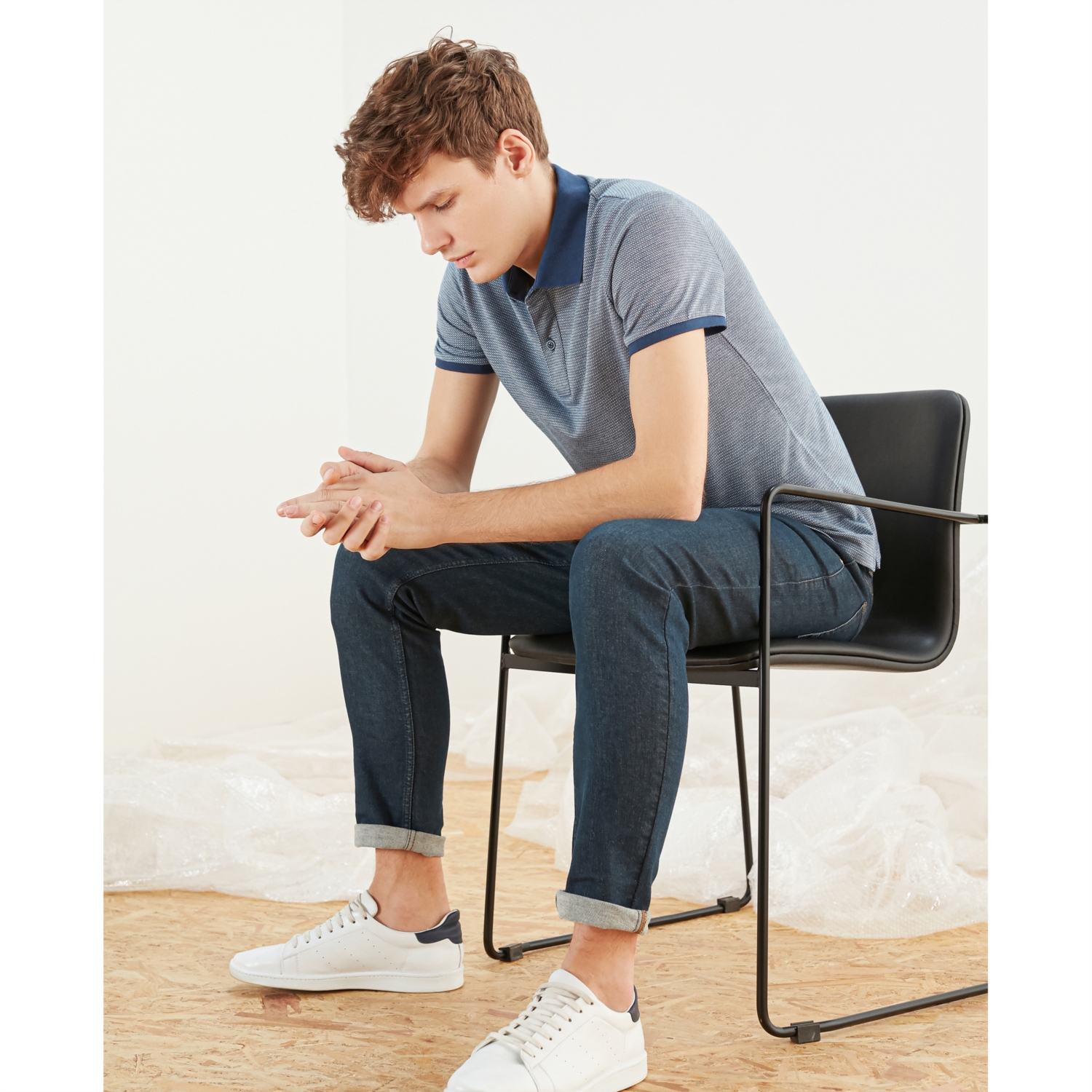 POLO YAKA JAKARLI T-SHIRT