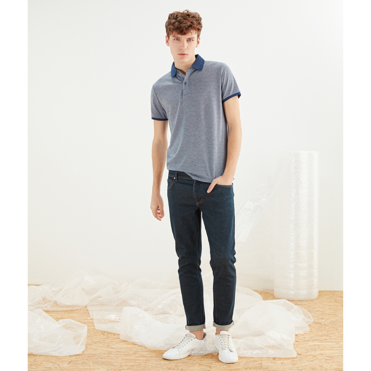 POLO YAKA JAKARLI T-SHIRT