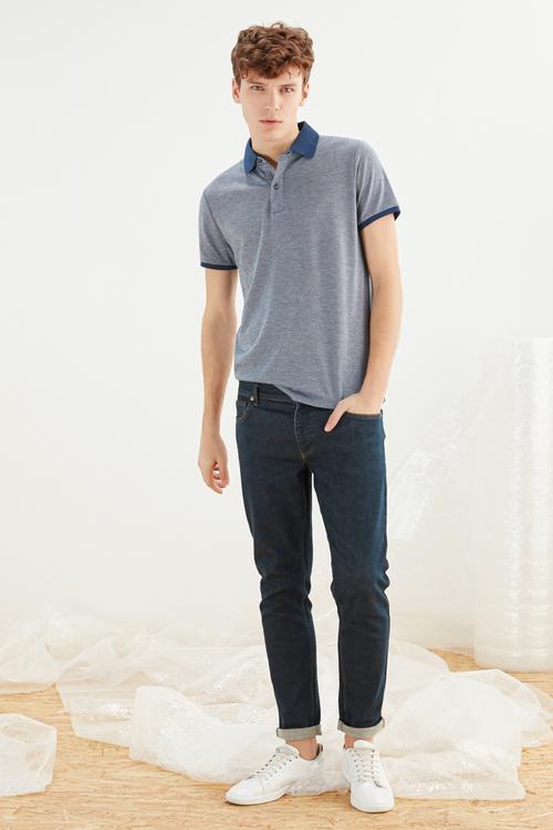  POLO YAKA JAKARLI T-SHIRT