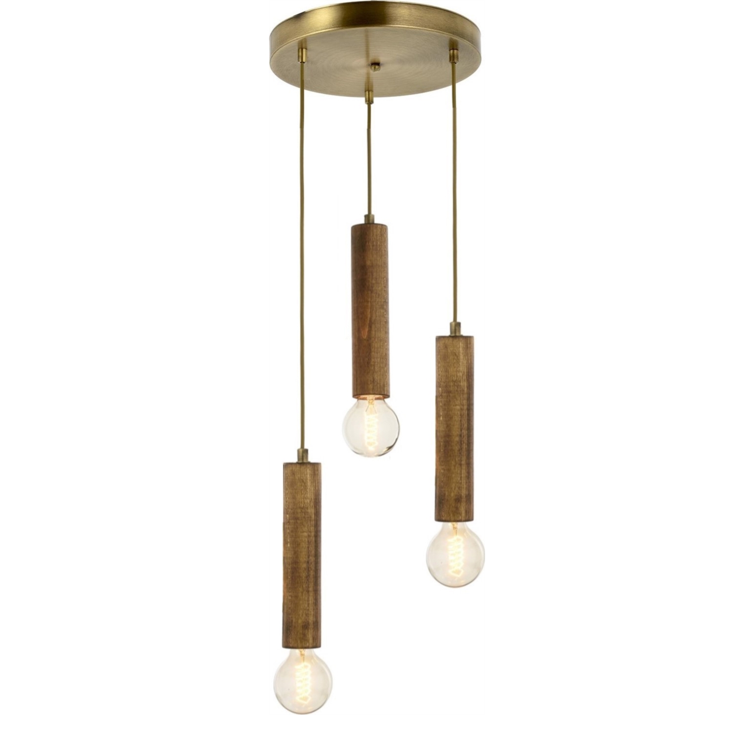 PORVA AHŞAP ÜÇLÜ SARKIT AVİZE