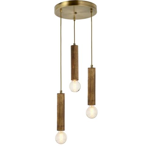  PORVA AHŞAP ÜÇLÜ SARKIT AVİZE