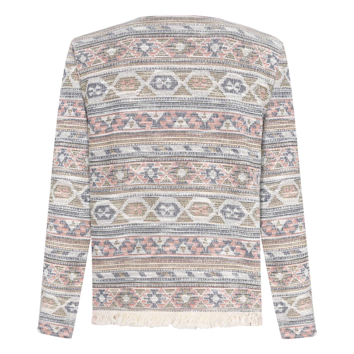 ETNİK DESENLİ CASUAL ÖRME CEKET