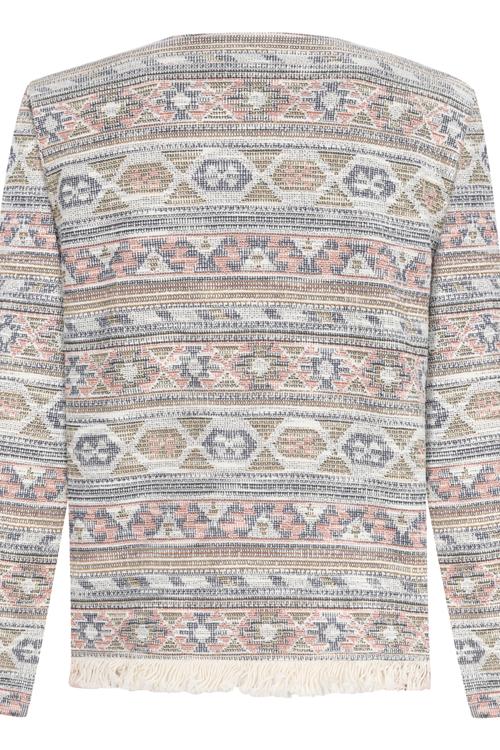  ETNİK DESENLİ CASUAL ÖRME CEKET