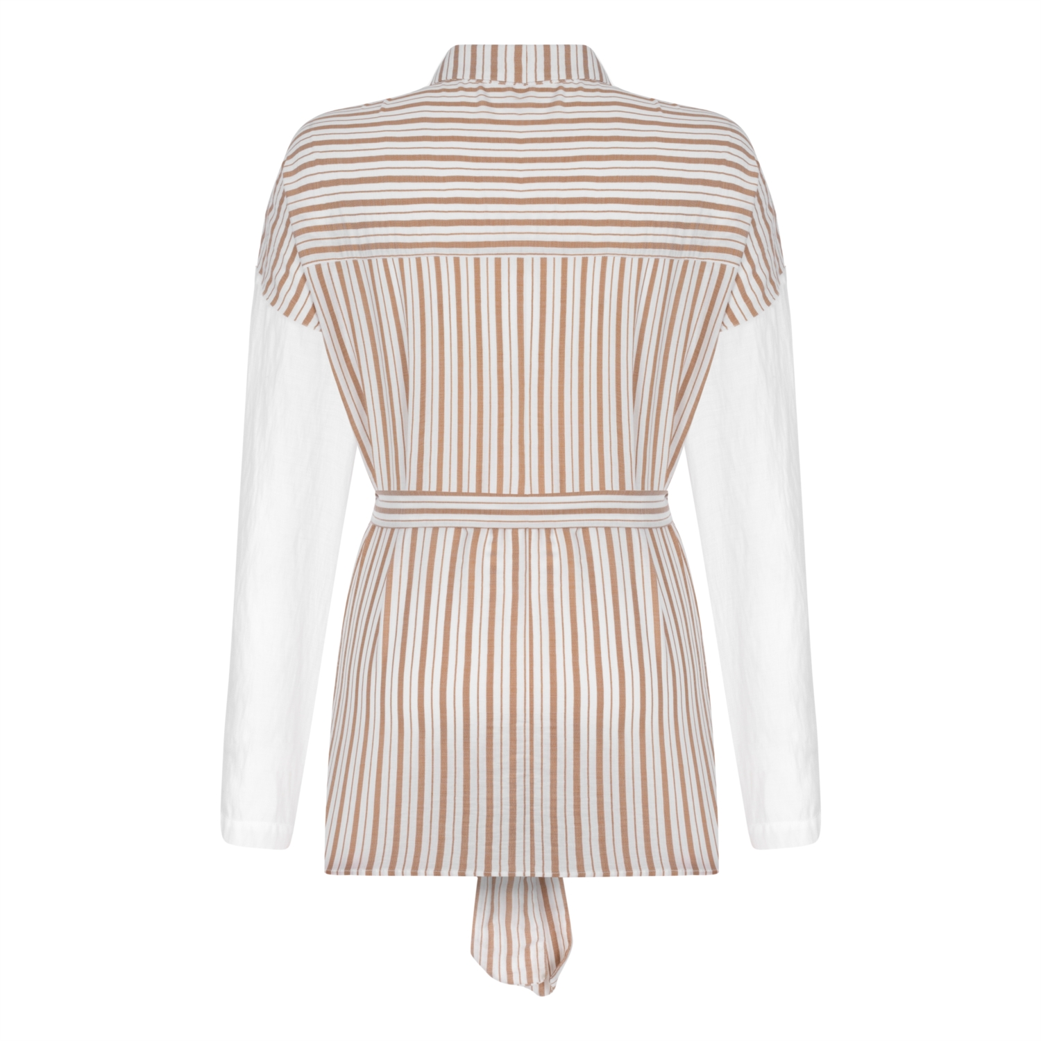 ÇİZGİLİ KUŞAKLI GÖMLEK