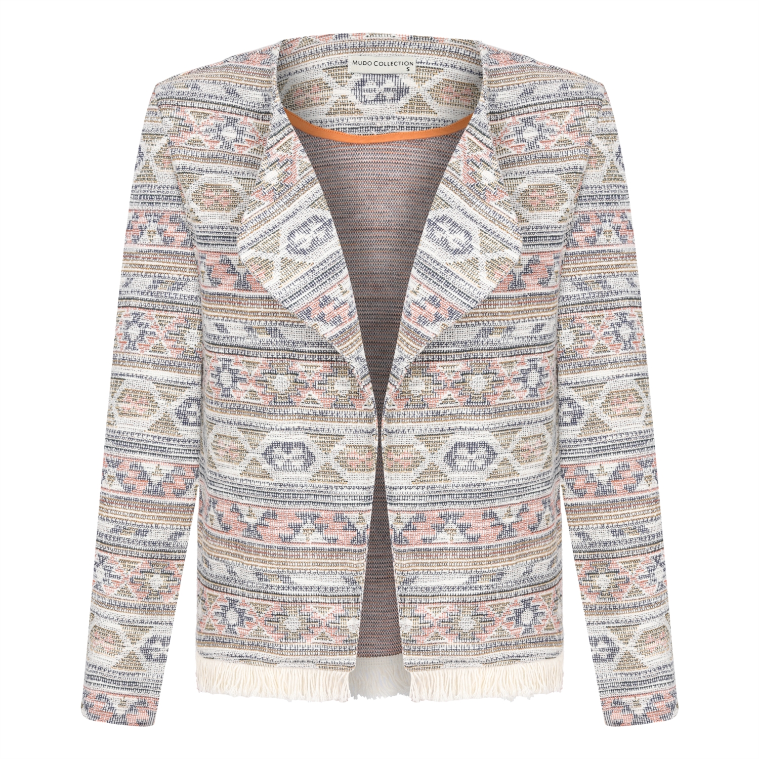 ETNİK DESENLİ CASUAL ÖRME CEKET