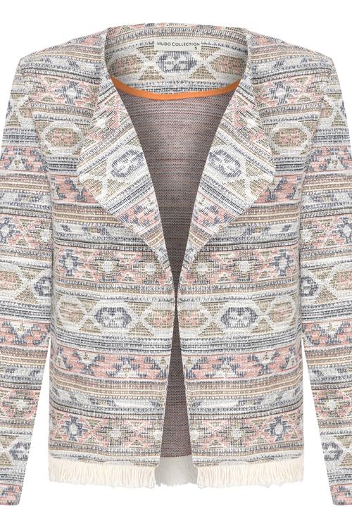  ETNİK DESENLİ CASUAL ÖRME CEKET