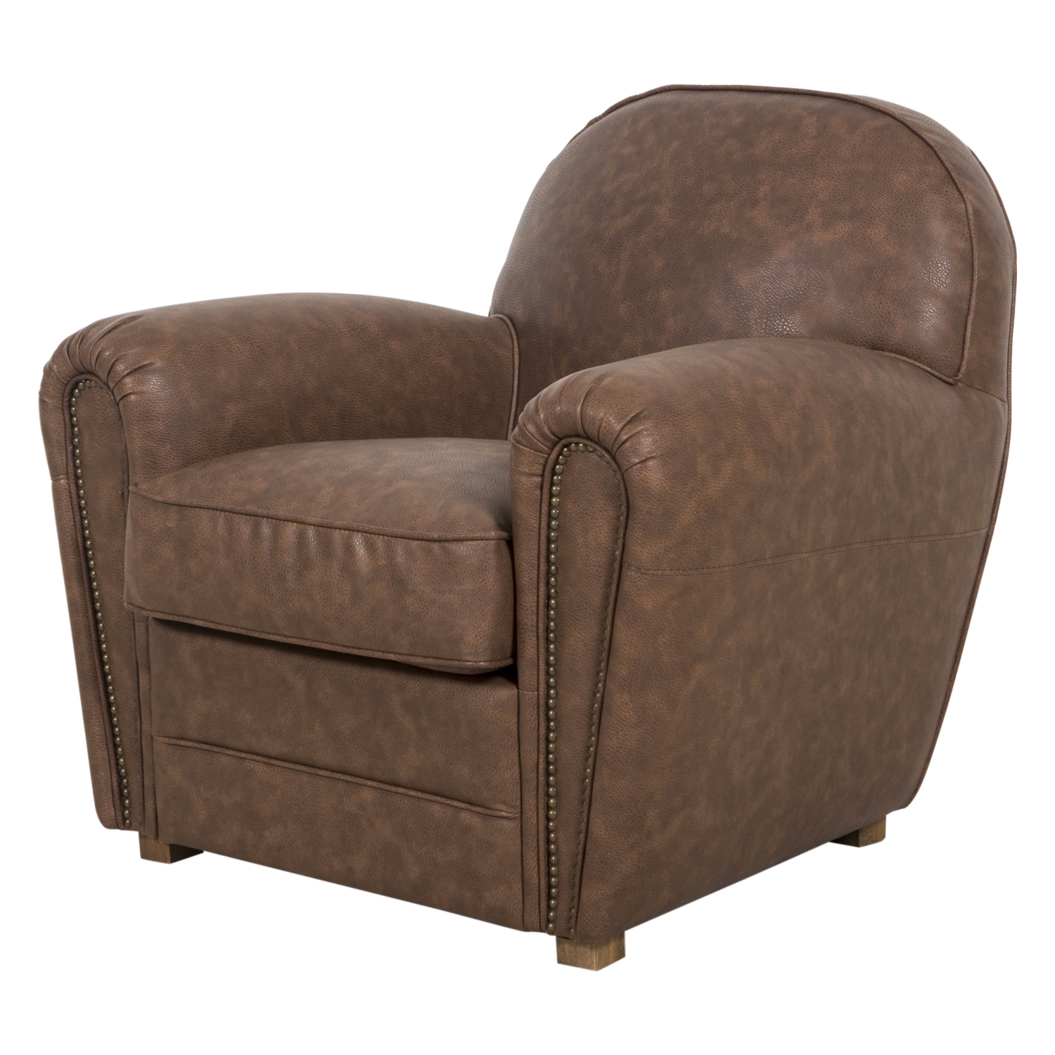 FLEAMARKET KAHVE TEKLİ DERİ KOLTUK