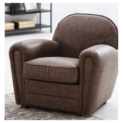  FLEAMARKET KAHVE TEKLİ DERİ KOLTUK