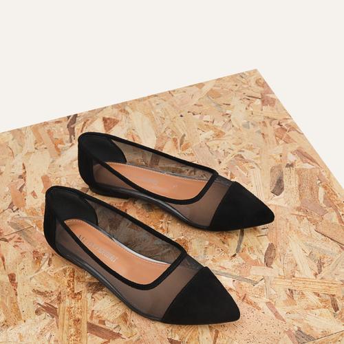  TRANSPARAN SİVRİ BURUN SÜET BABET