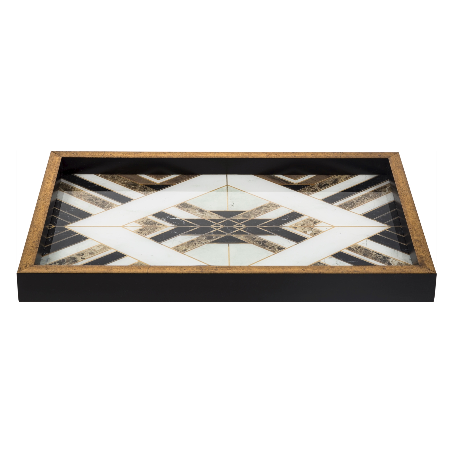 LINE DEKORATİF TEPSİ 31X46CM SİYAH