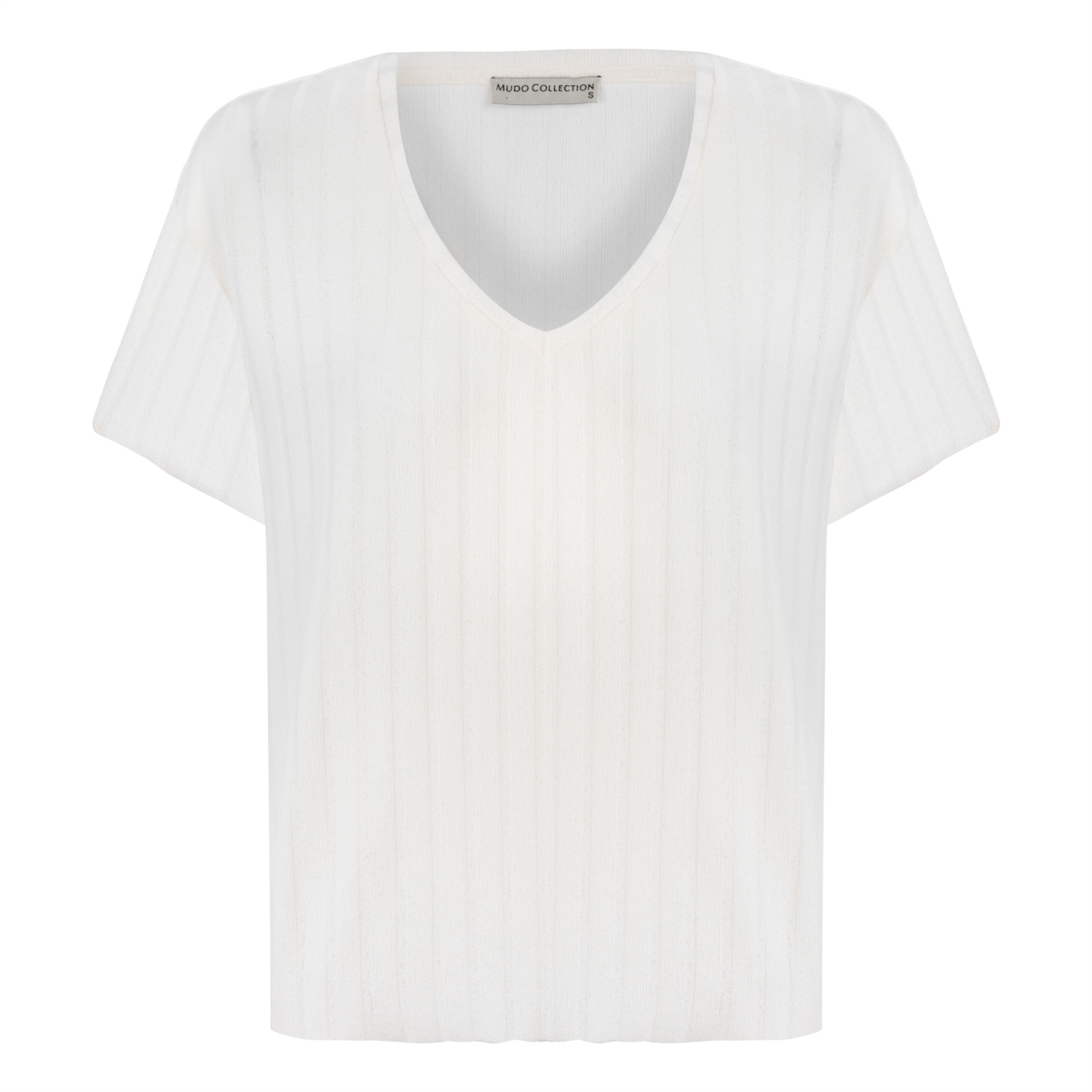 V YAKA KISA KOLLU TRİKO T-SHIRT