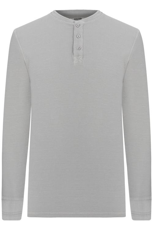  BİSİKLET YAKA UZUN KOL PAMUKLU T-SHIRT