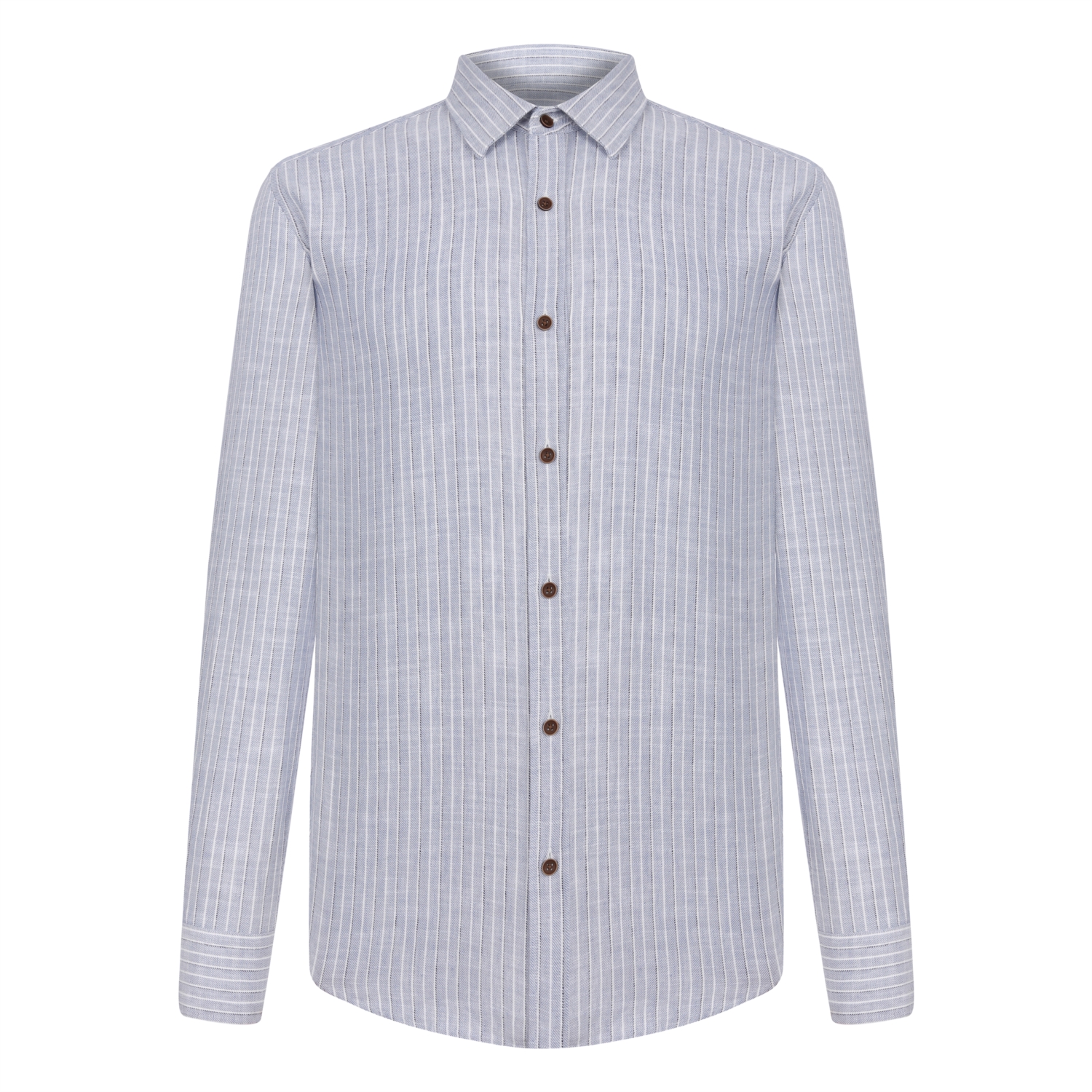 ÇİZGİLİ SLIM FİT PAMUKLU GÖMLEK