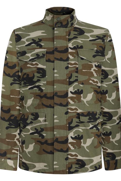  KAMUFLAJ DESENLİ PAMUK MONT