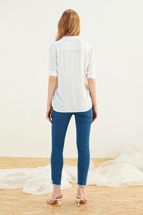  KESİK PÜSKÜL PAÇALI SKINNY JEAN PANTOLON