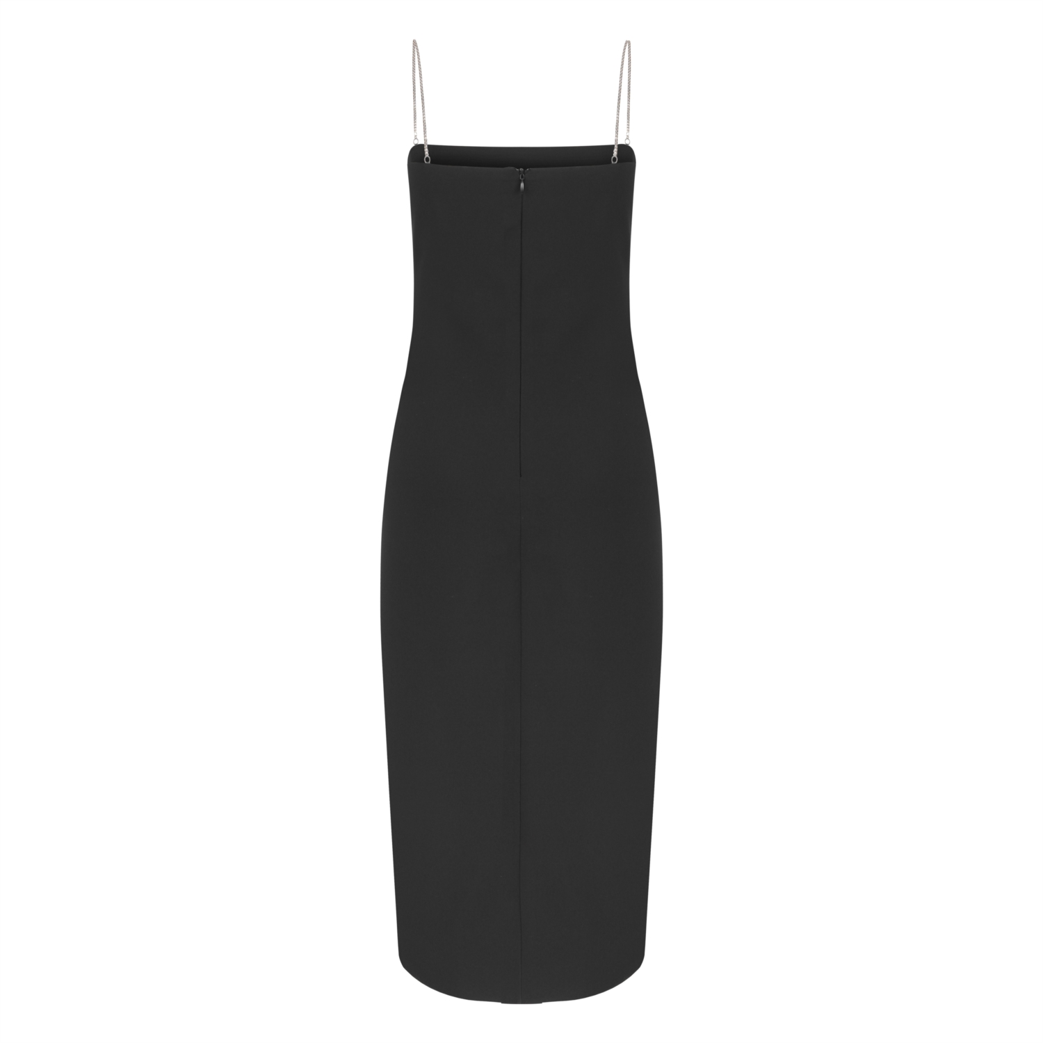 ZİNCİR DETAYLI MİDİ ELBİSE