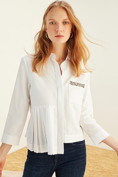  REGULAR KESİM FIRFIRLI GÖMLEK