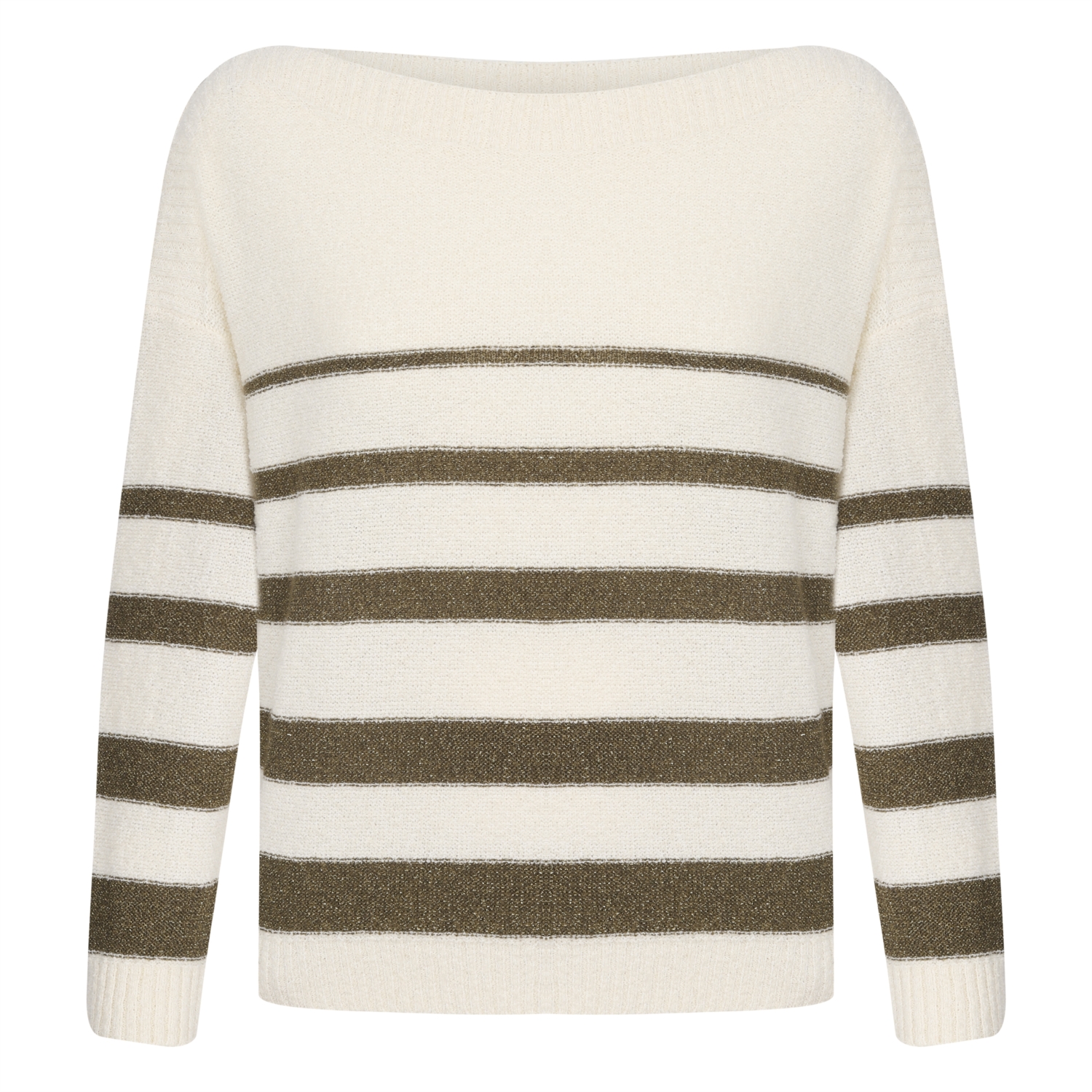 KAYIK YAKA ÇİZGİLİ TRİKO KAZAK