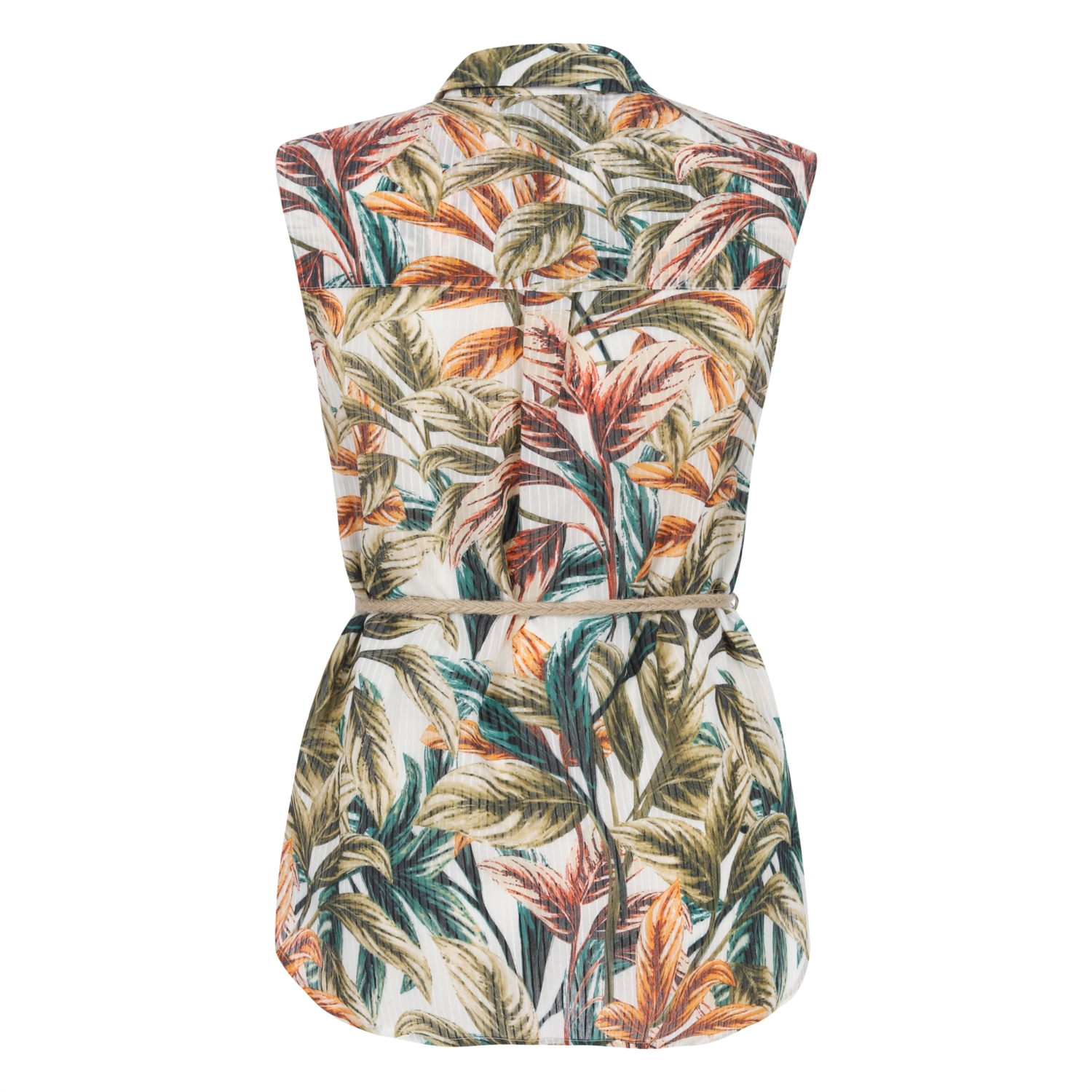 HASIR KEMER DETAYLI FLORAL GÖMLEK