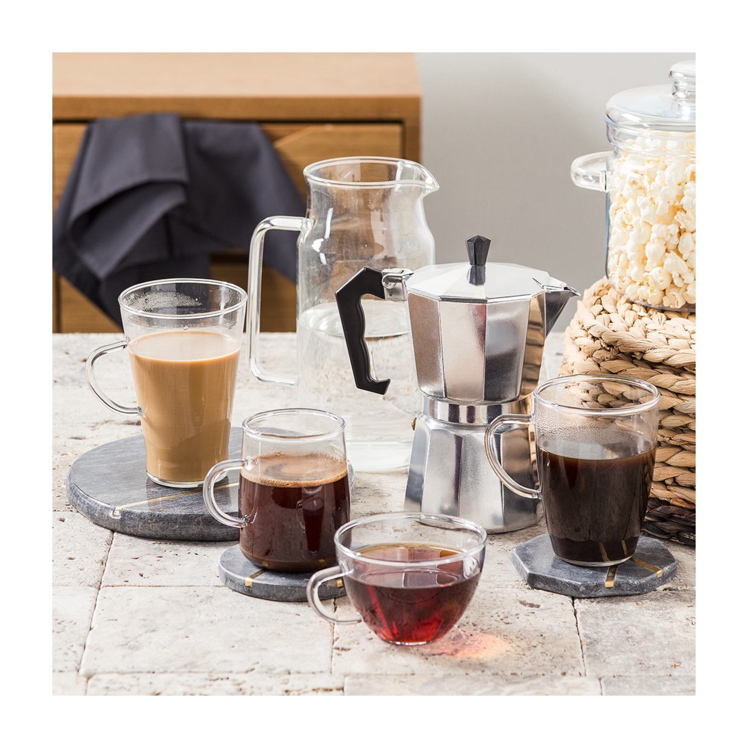 BOROSİLİKAT CAM KUPA 220ML