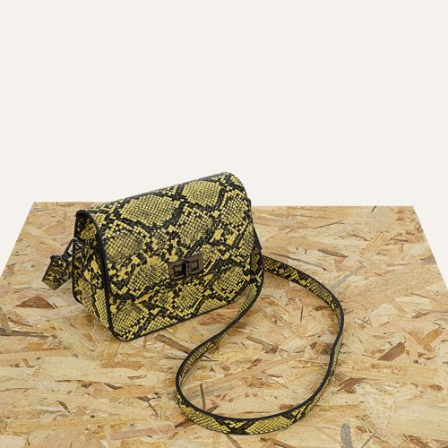  YILAN DERİSİ DESENLİ ASKILI OMUZ ÇANTASI