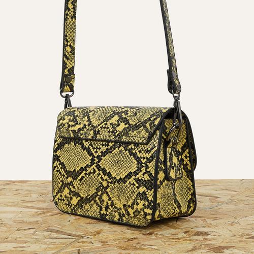  YILAN DERİSİ DESENLİ ASKILI OMUZ ÇANTASI