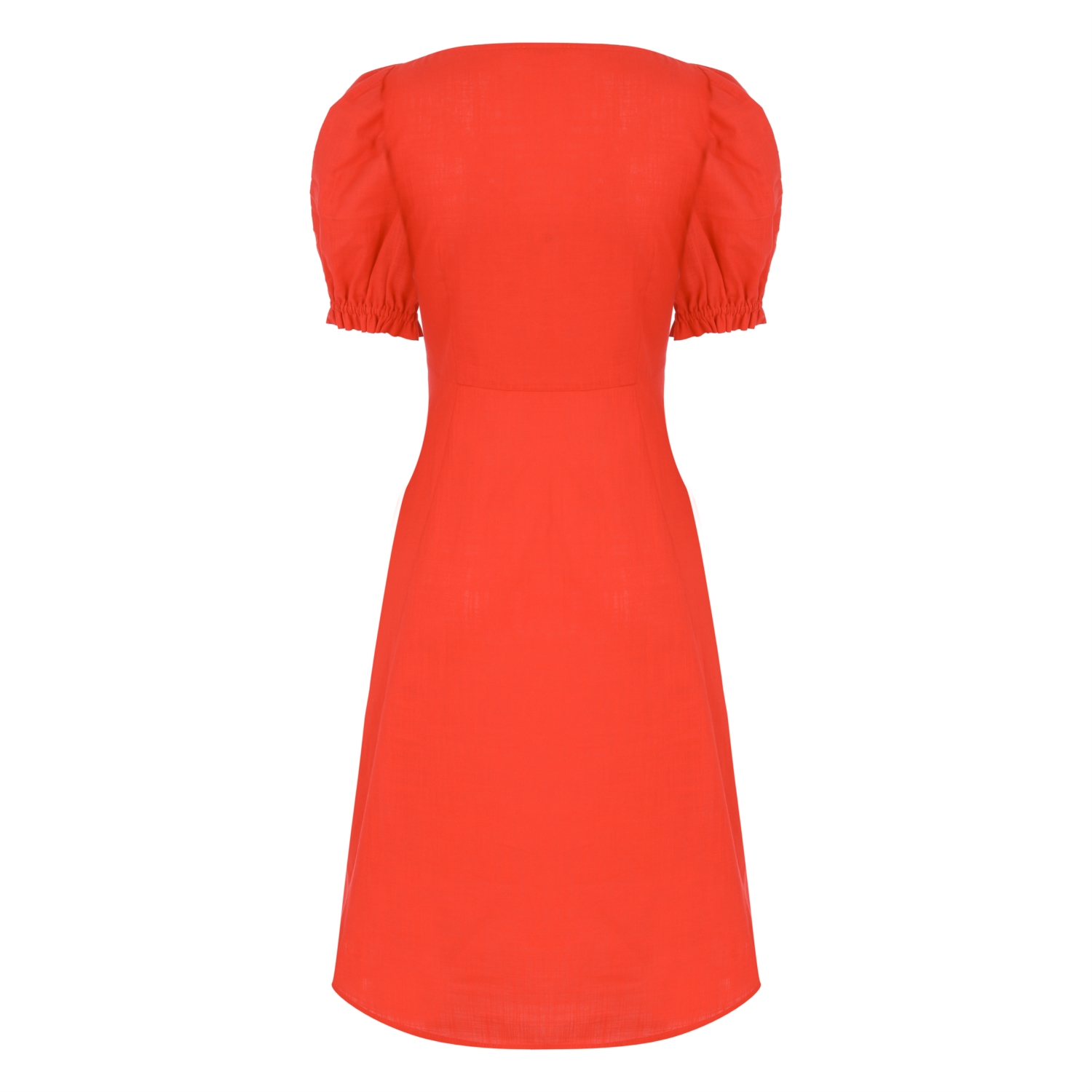 A KESİM KARPUZ KOL PAMUK ELBİSE