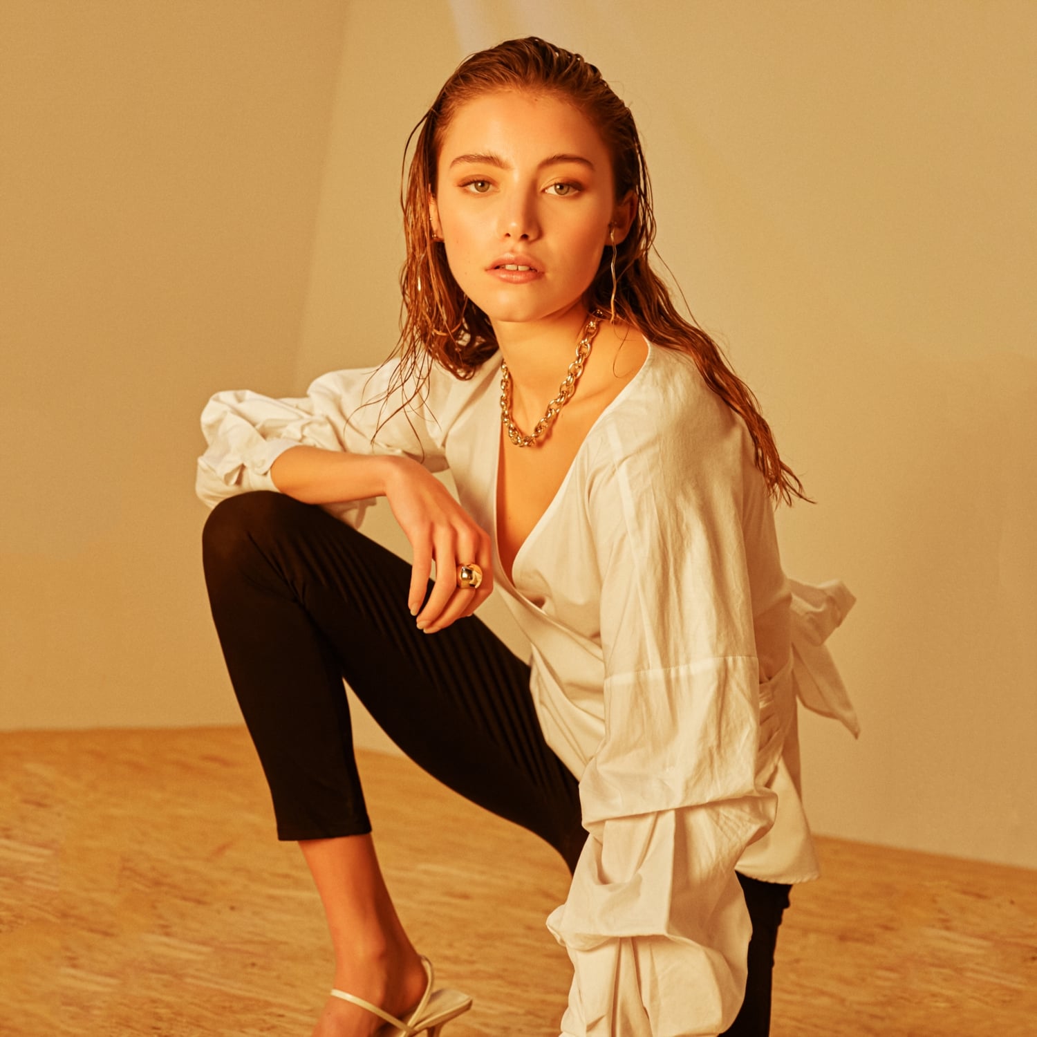 ANVELOP V YAKA PAMUK BLUZ