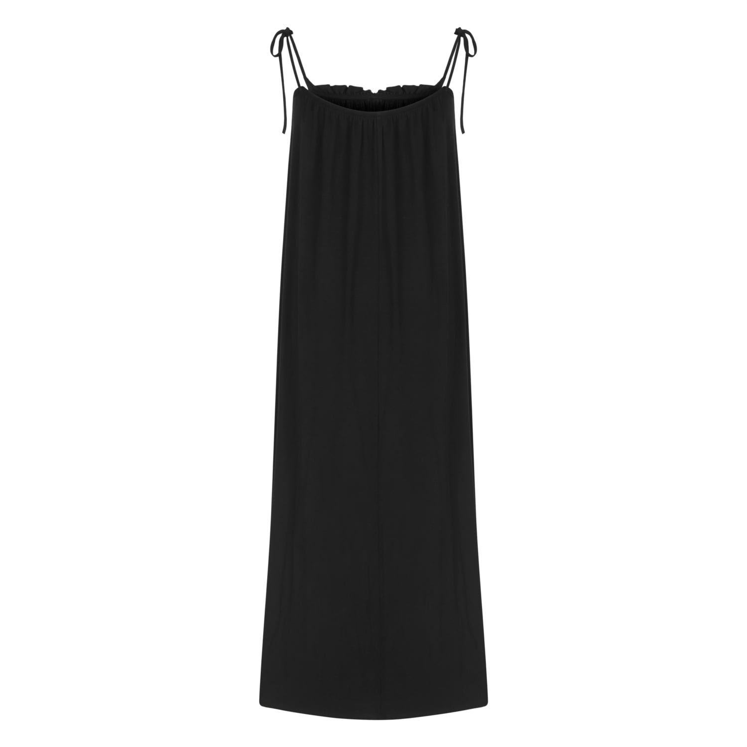 İP ASKILI MAXİ ELBİSE