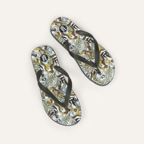  YAPRAK DESENLİ PARMAK ARASI PLAJ TERLİĞİ