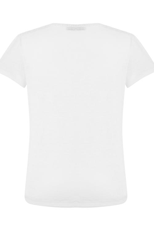  OMUZLARI DANTELLİ T-SHIRT