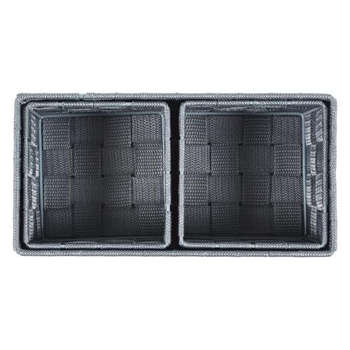  ORGANİZER 3'LÜ SEPET SETİ GRİ 26-12 CM