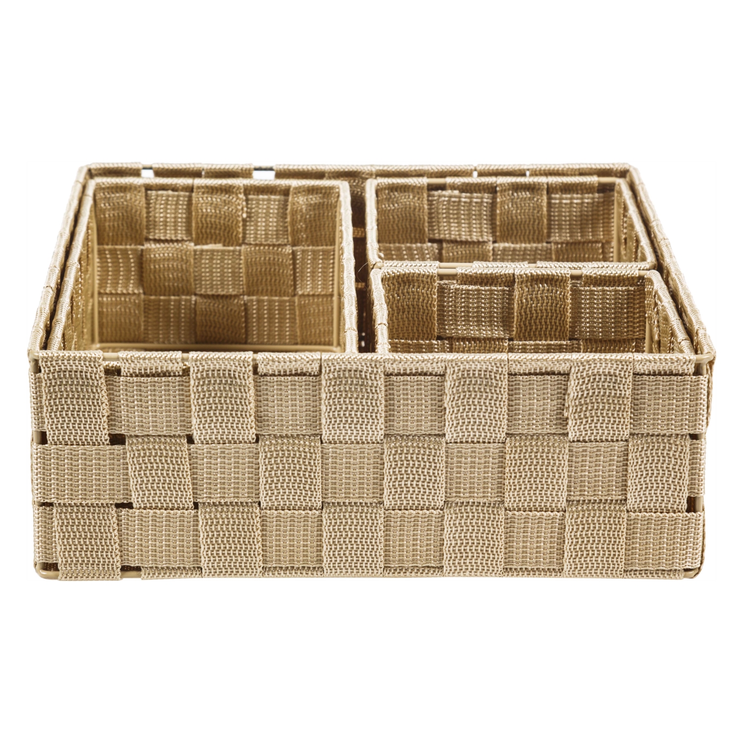 ORGANİZER 4'LÜ SEPET SETİ BEJ 28-26-13 CM