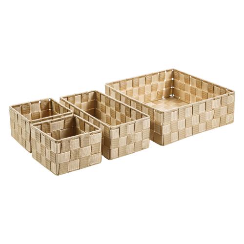  ORGANİZER 4'LÜ SEPET SETİ BEJ 28-26-13 CM