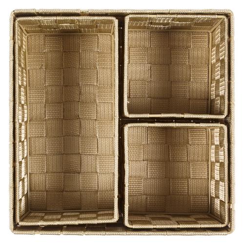  ORGANİZER 4'LÜ SEPET SETİ BEJ 28-26-13 CM