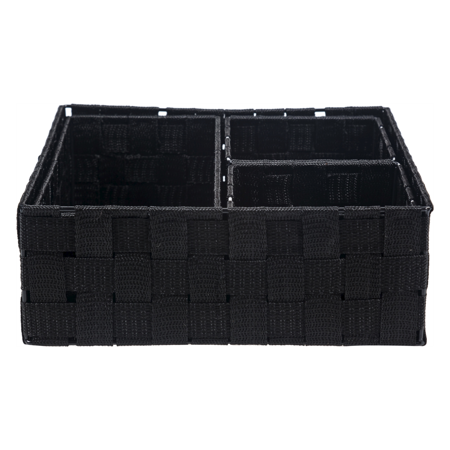 ORGANİZER 4'LÜ SEPET SETİ SİYAH 28-26-13 CM