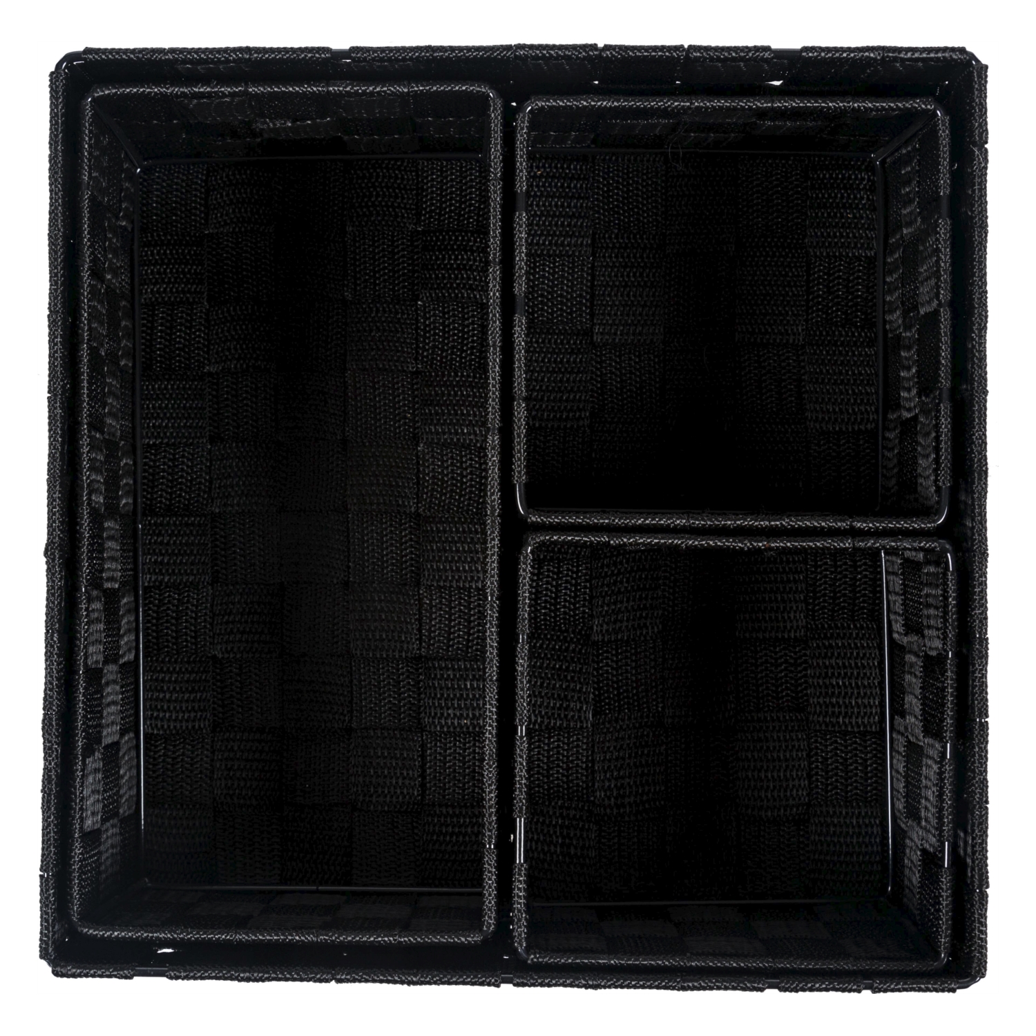 ORGANİZER 4'LÜ SEPET SETİ SİYAH 28-26-13 CM