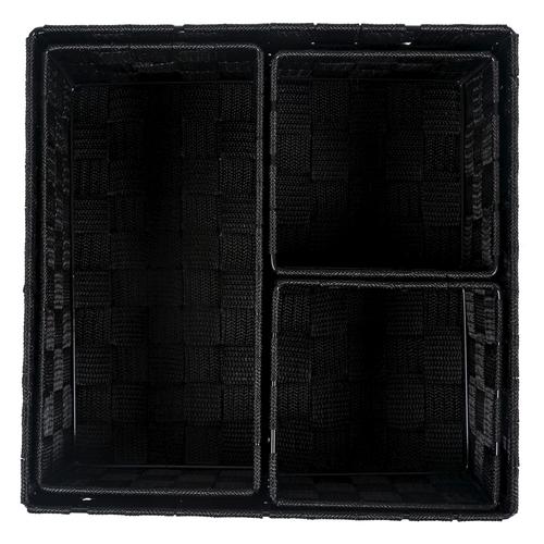  ORGANİZER 4'LÜ SEPET SETİ SİYAH 28-26-13 CM