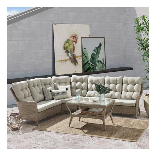  KINGSLEY RATTAN KÖŞE SETİ BEJ