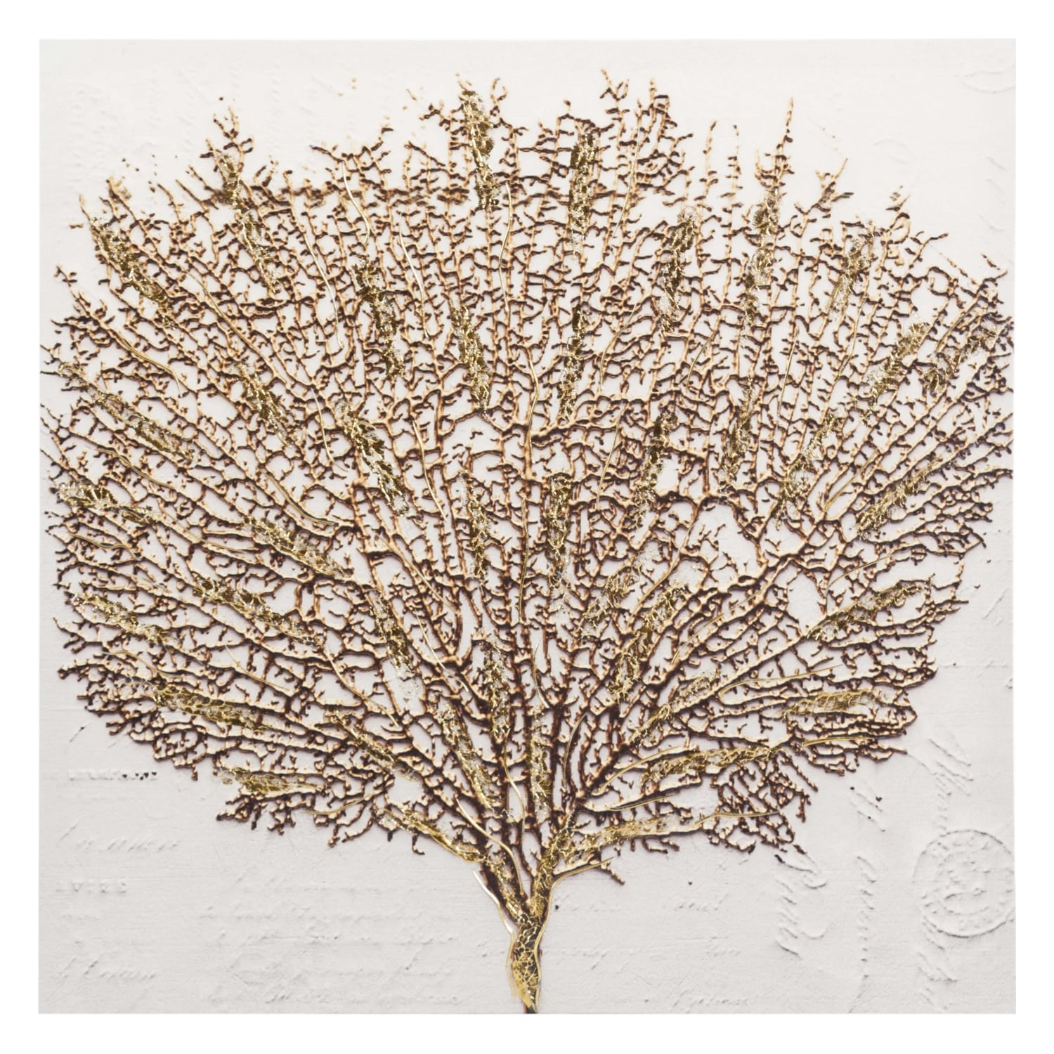 SHINY TREE WHITE KABARTMA KANVAS TABLO 80X80 CM