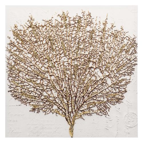  SHINY TREE WHITE KABARTMA KANVAS TABLO 80X80 CM