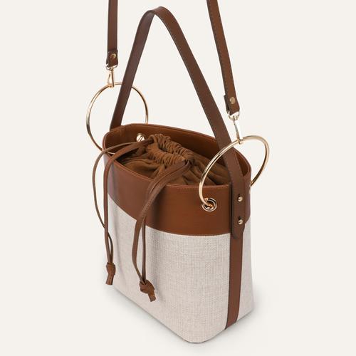  METAL HALKA DETAYLI KETEN ÇAPRAZ ASKILI ÇANTA