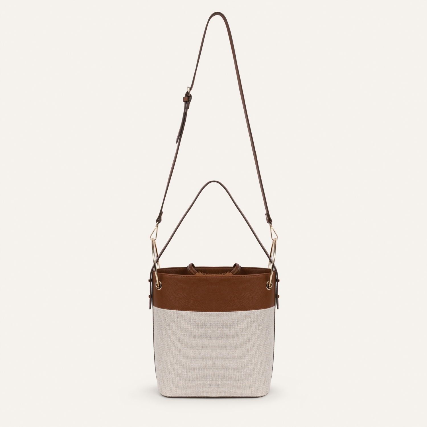 METAL HALKA DETAYLI KETEN ÇAPRAZ ASKILI ÇANTA