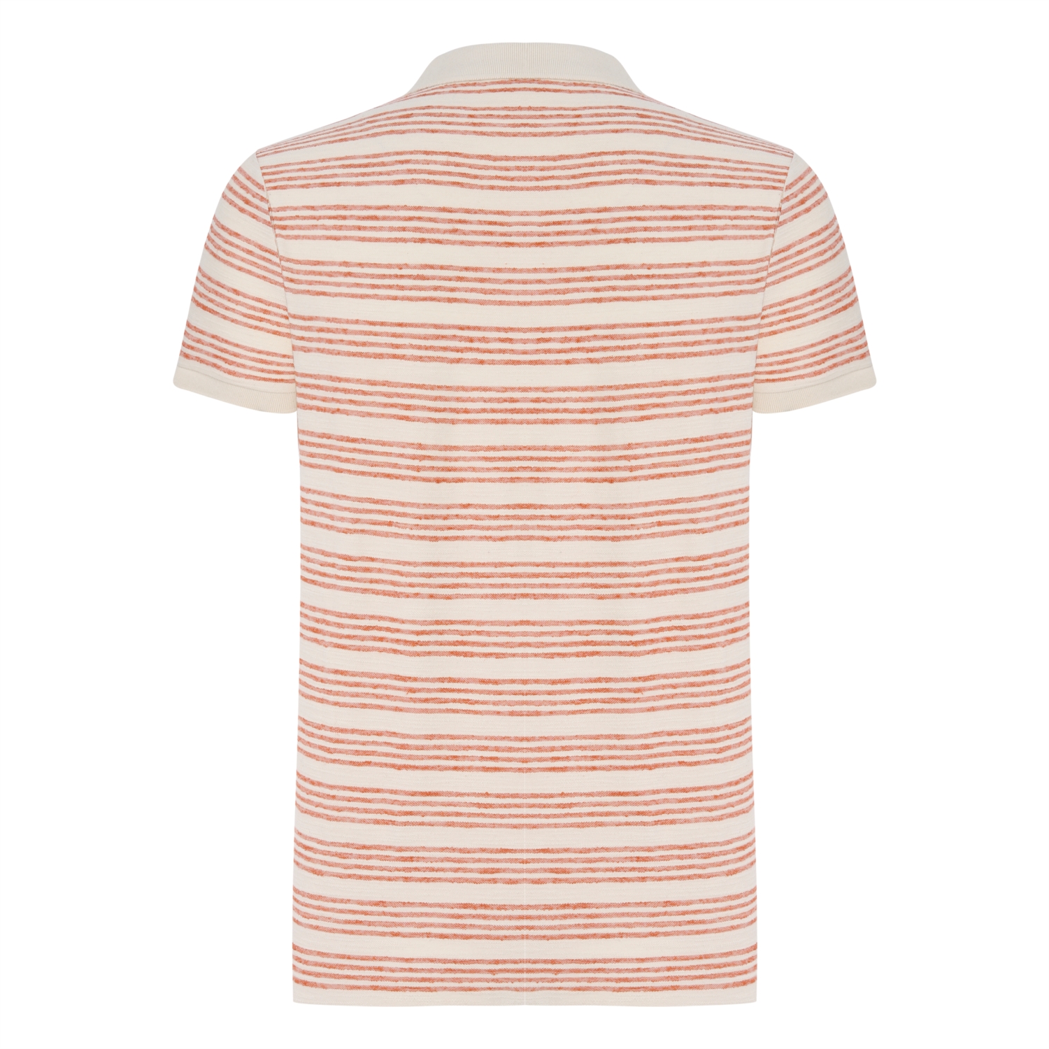 POLO YAKA ÇİZGİLİ PAMUK - KETEN T-SHIRT