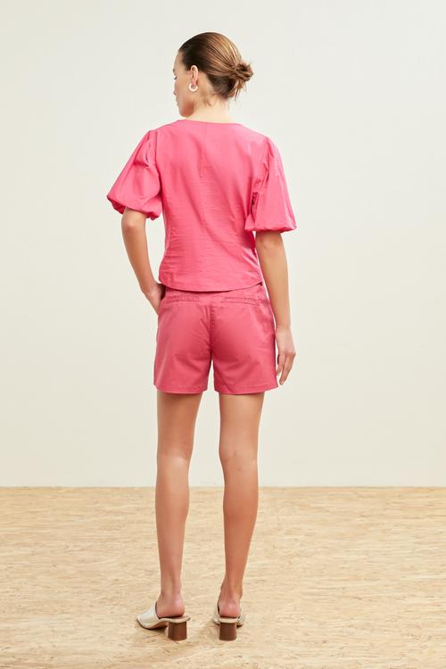  ASKILI SİMLİ TRİKO BLUZ