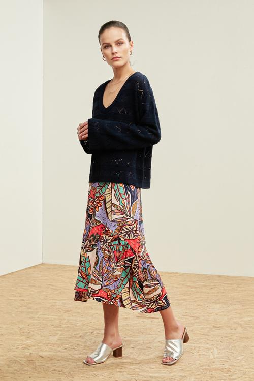  DESENLİ MİDİ ETEK