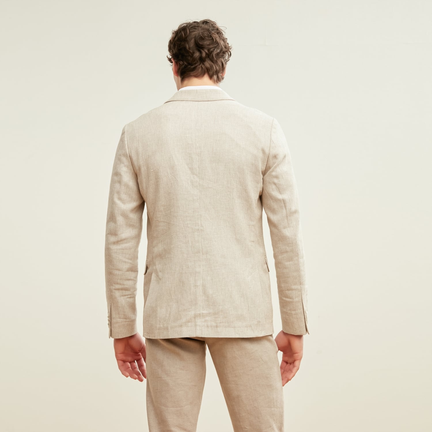 SLIM FIT KETEN BLAZER CEKET